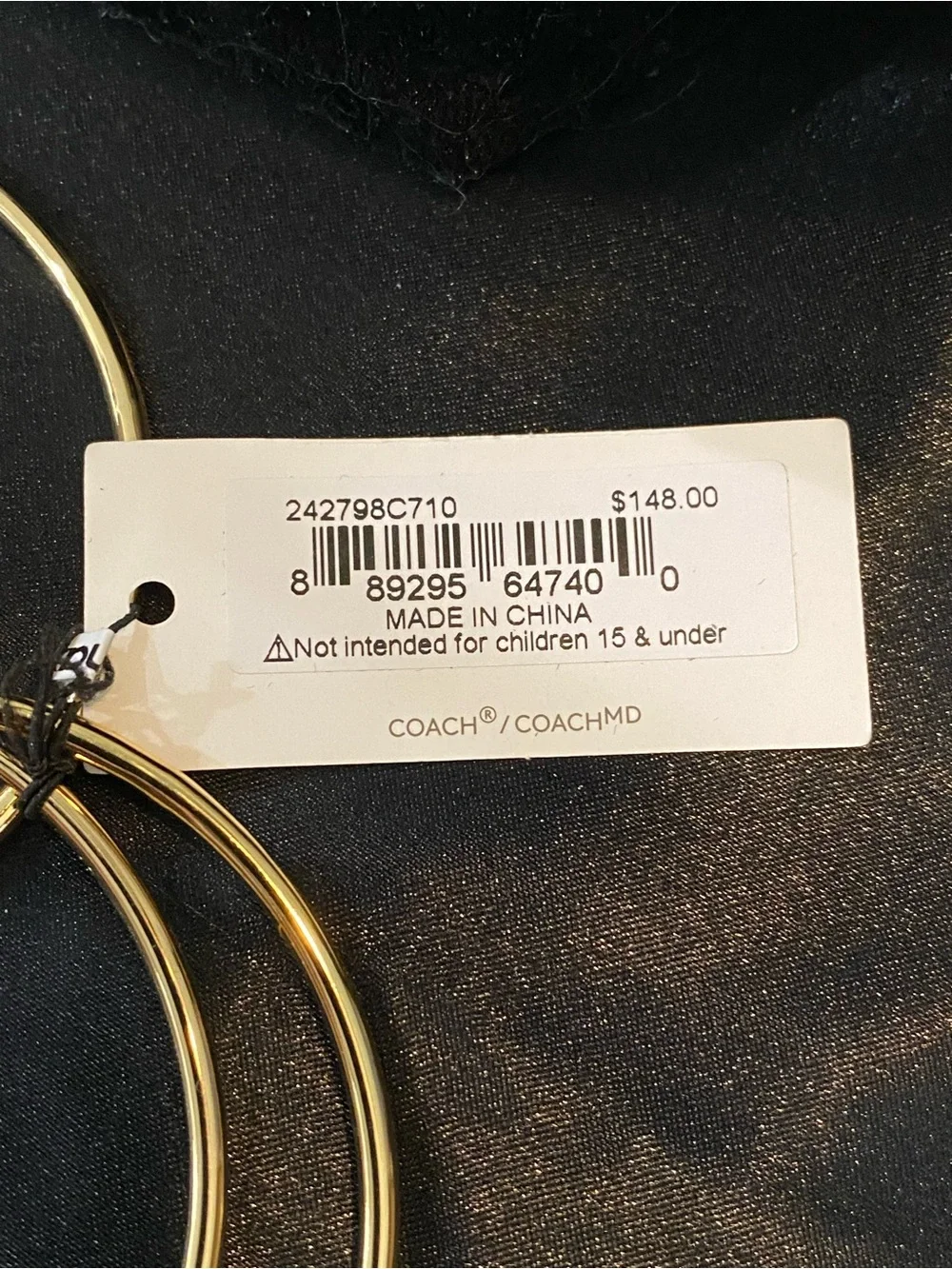 Coach Gold-Tone Trio Charm Bangle Bracelets -NEW
